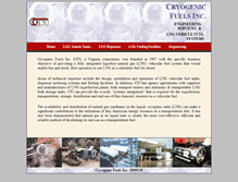 Tablet Screenshot of cryogenicfuelsinc.com